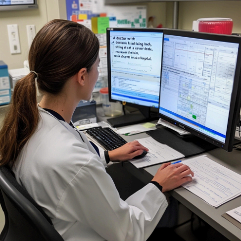 A research team reviews a translated clinical trial consent form, using Calgary Translation Services for medical study use.