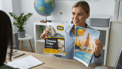 Expert translator works on translating brochures to enabling businesses to expand audience to international markets. Expert translator works on translating brochures to enabling businesses to expand audience to international markets.