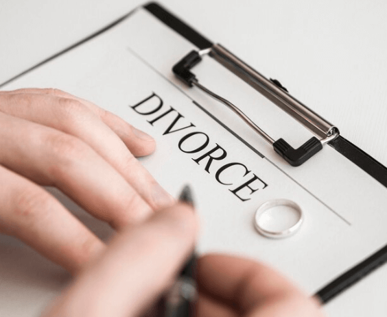 A close-up shot of divorce document expert working for Divorce Certificate Translation Services ensure legal standards.