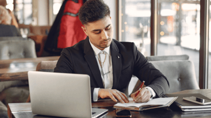 Legal expert translator working on a laptop, representing reliable Hebrew legal translation services for sensitive documents. Legal expert translator working on a laptop, representing reliable Hebrew legal translation services for sensitive documents.