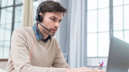 A translator works on telecommunication translation, helping customers with accurate, global communication solutions. A translator works on telecommunication translation, helping customers with accurate, global communication solutions.